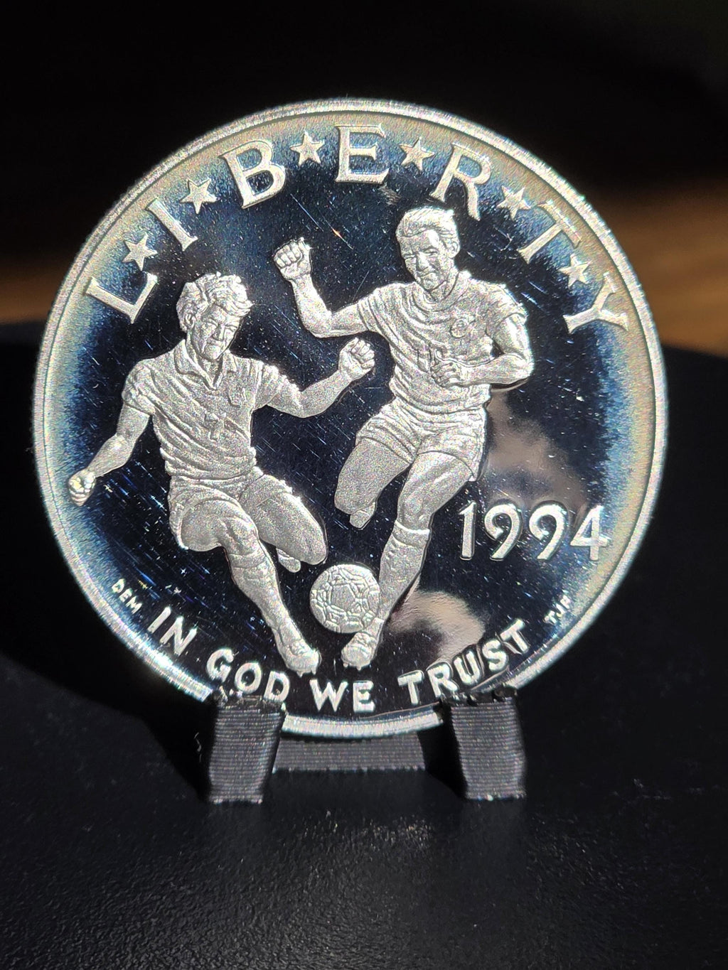 U.S. Mint Modern Commemorative Sports Silver Dollar Coin Ring