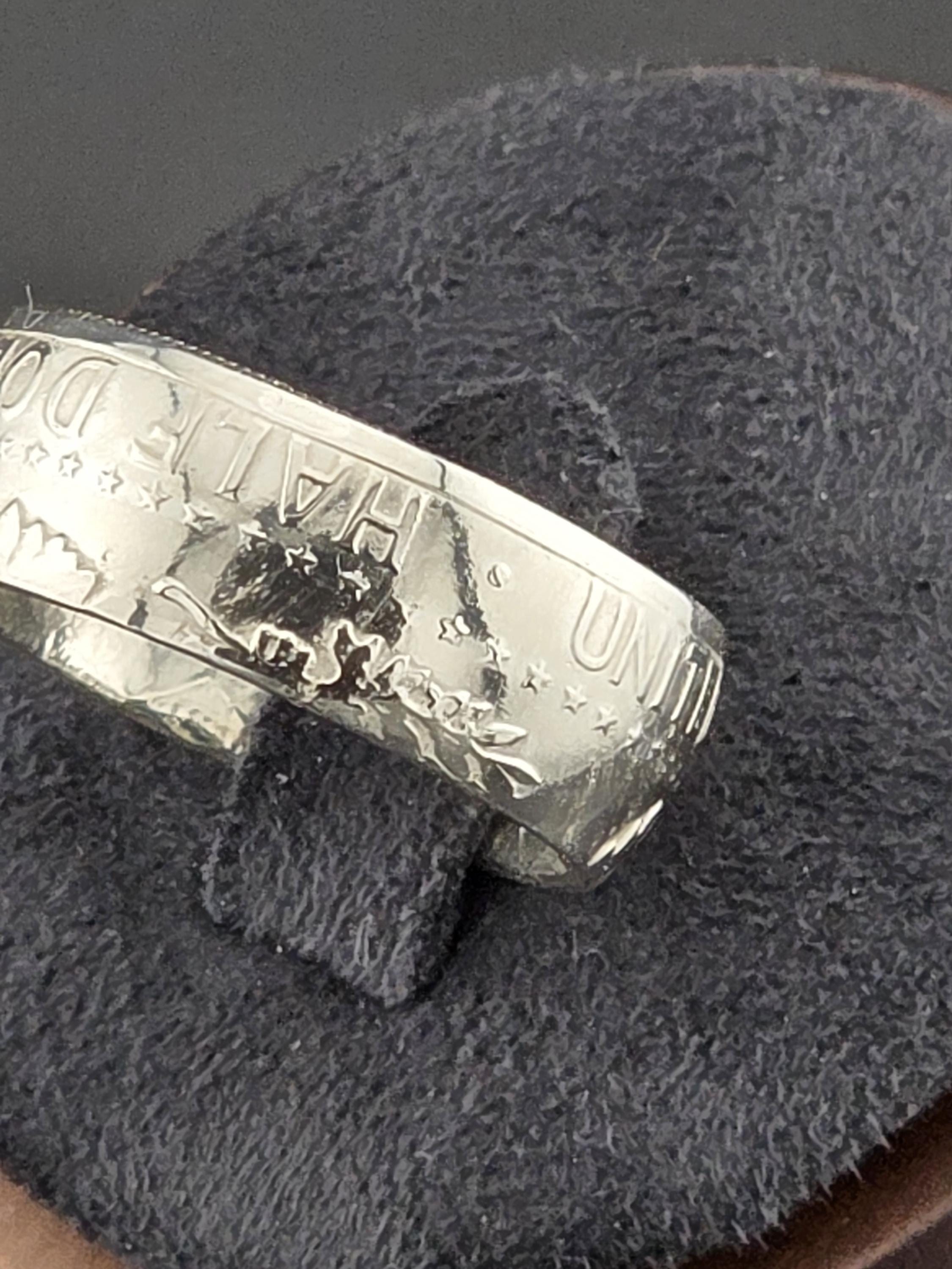 Kennedy Silver Half Dollar Coin Ring