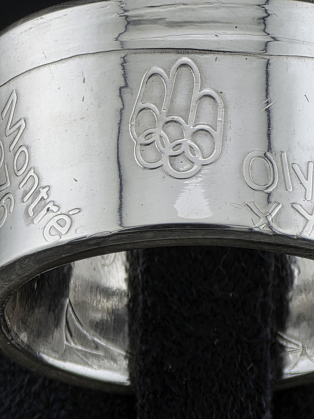 1976 Montreal Olympics World Map $10 Silver Coin Ring