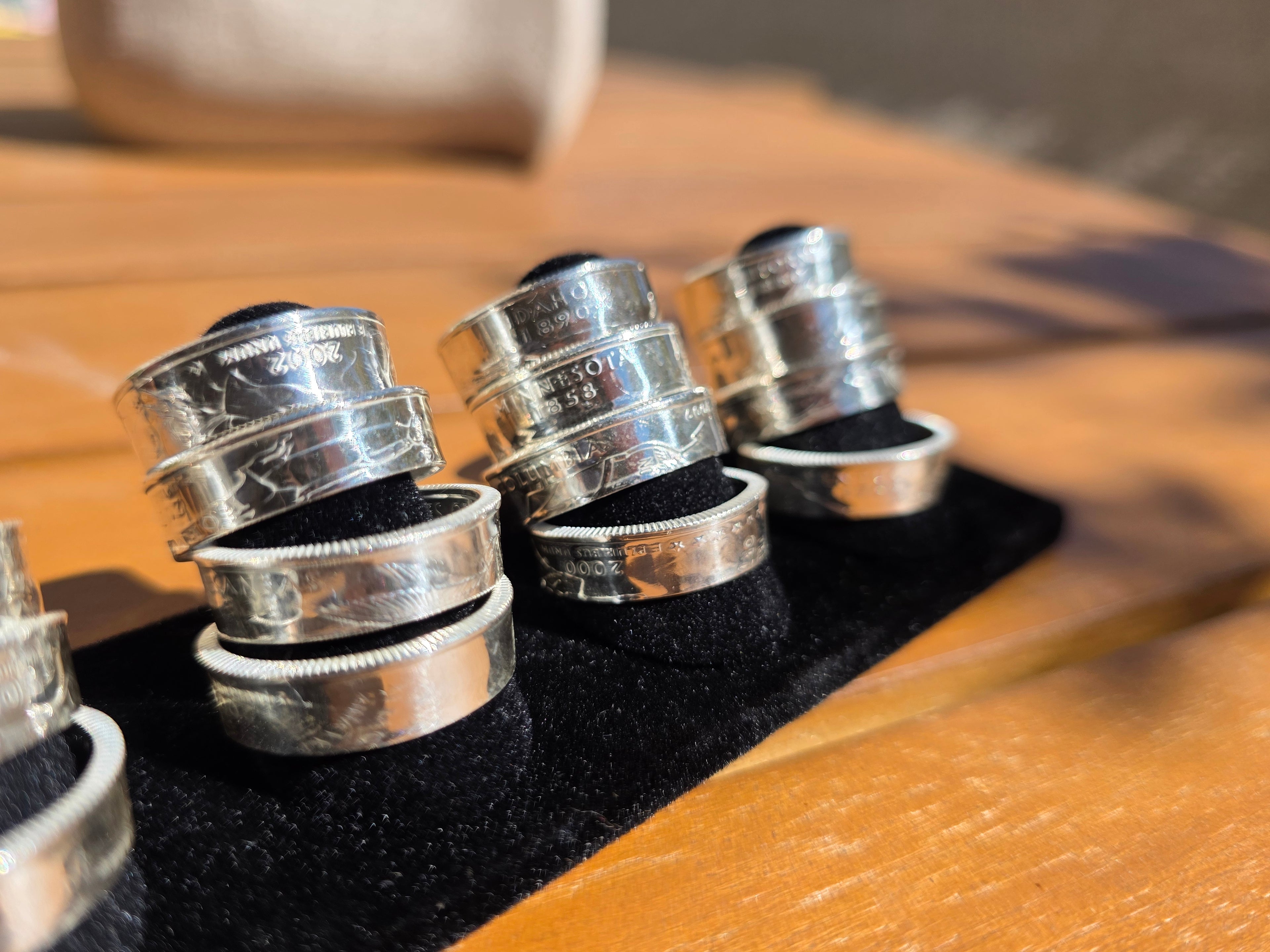Silver Proof Statehood Quarter Rings