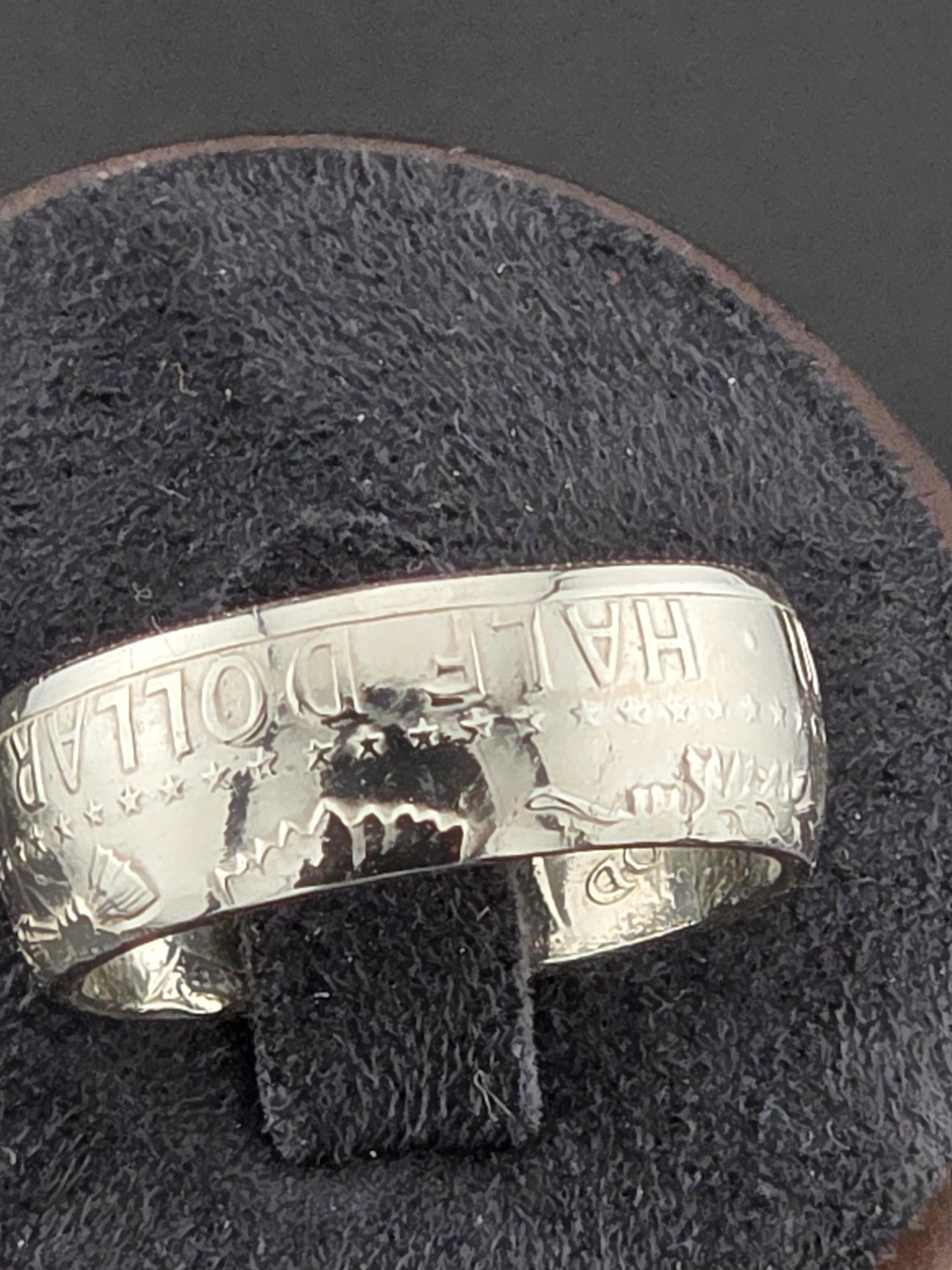 Kennedy Silver Half Dollar Coin Ring