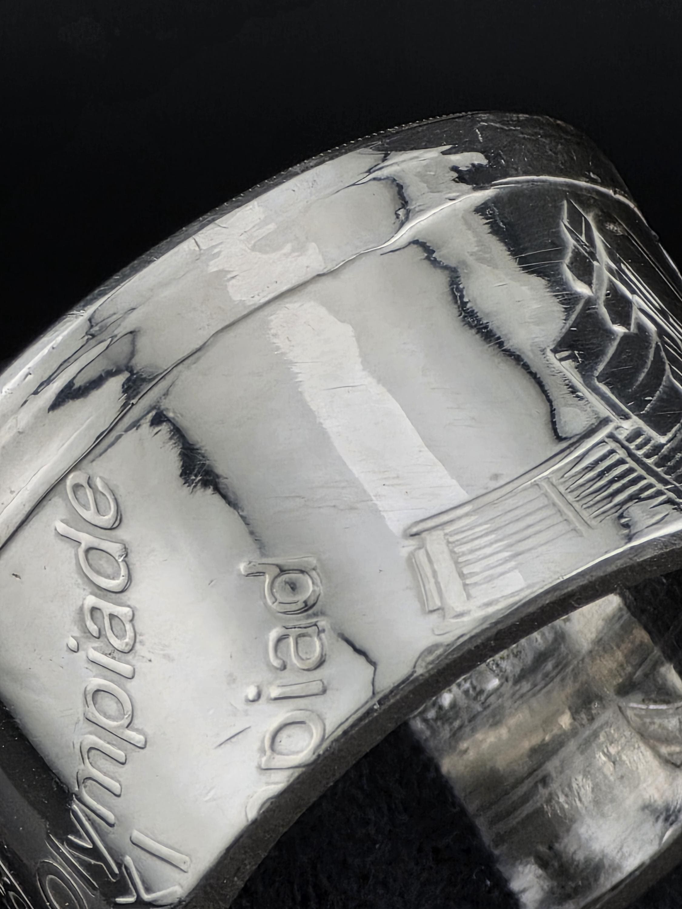 1976 Montreal Olympics World Map $10 Silver Coin Ring