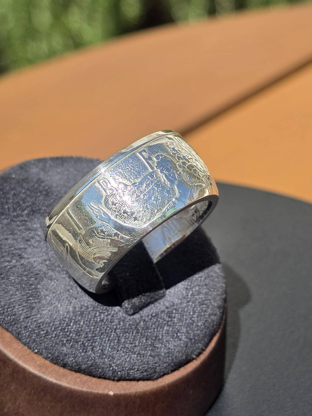 American Eagle Coin Ring - Custom Forged Band - Handcrafted .999 Silver Statement Ring - Various Mint Years