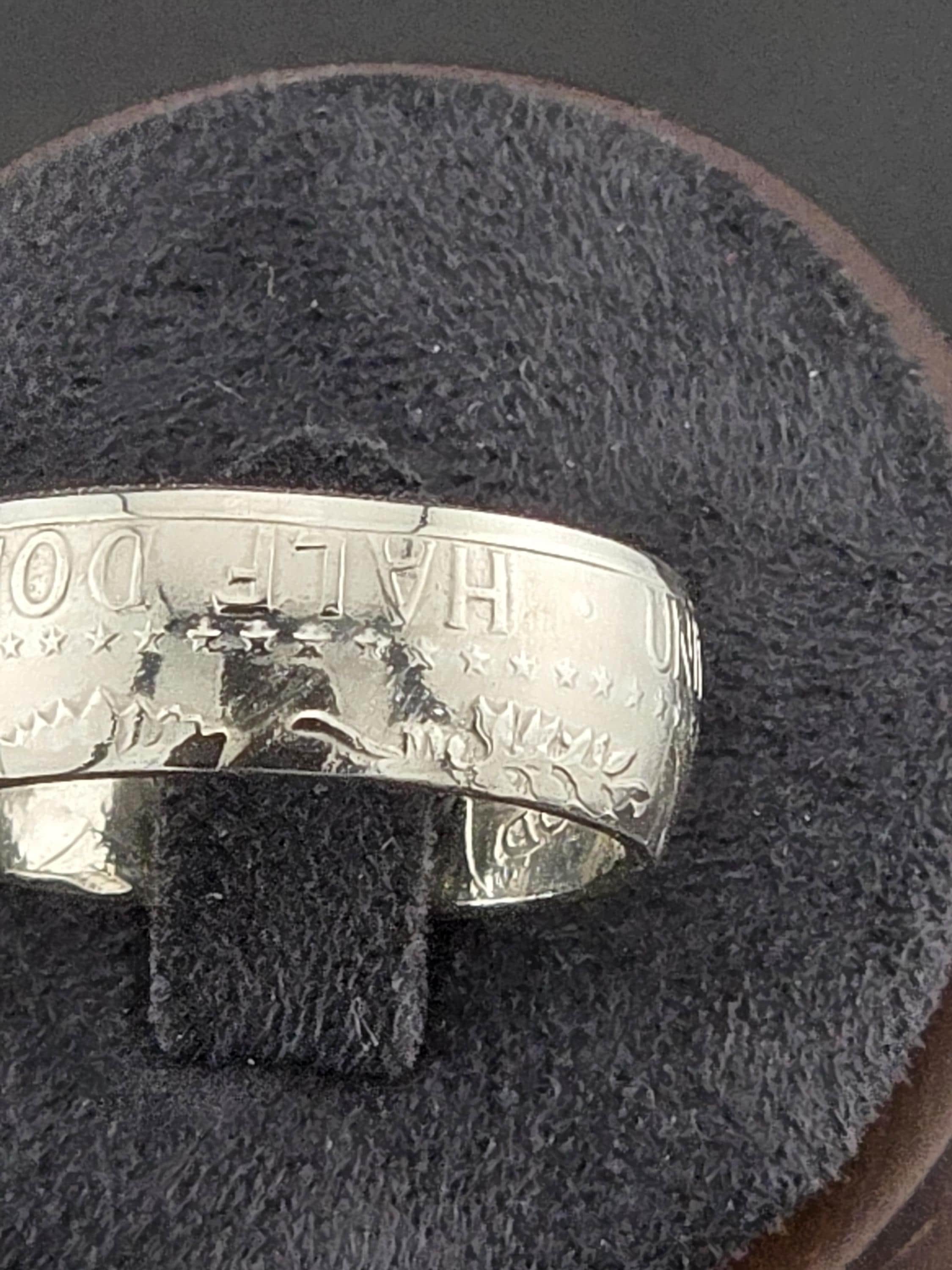 Kennedy Silver Half Dollar Coin Ring