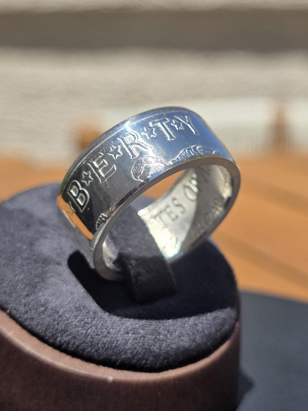 U.S. Mint Modern Commemorative Sports Silver Dollar Coin Ring