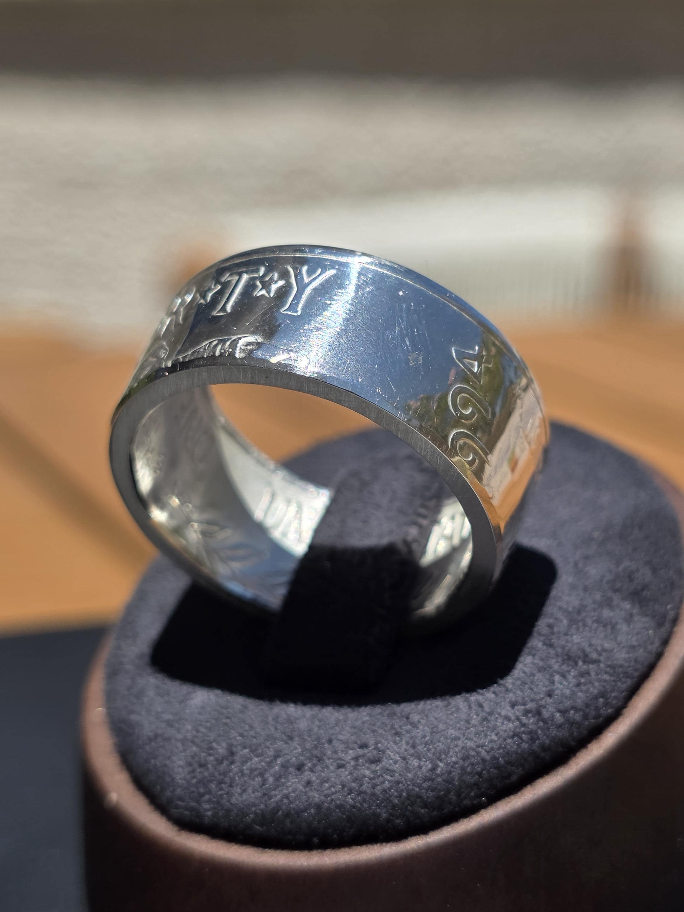 U.S. Mint Modern Commemorative Sports Silver Dollar Coin Ring