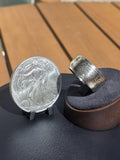 American Eagle Coin Ring - Custom Forged Band - Handcrafted .999 Silver Statement Ring - Various Mint Years