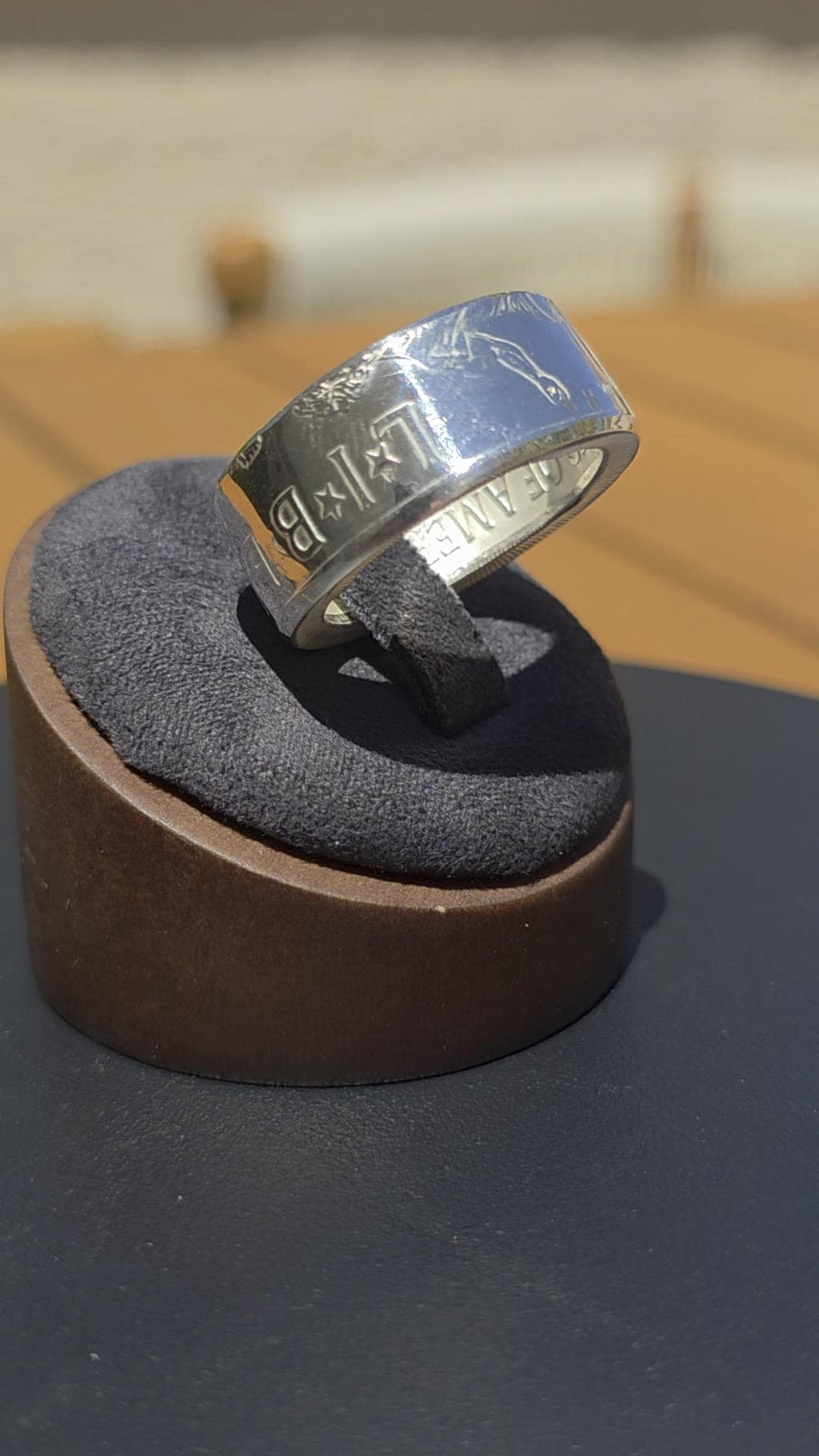 U.S. Mint Modern Commemorative Sports Silver Dollar Coin Ring