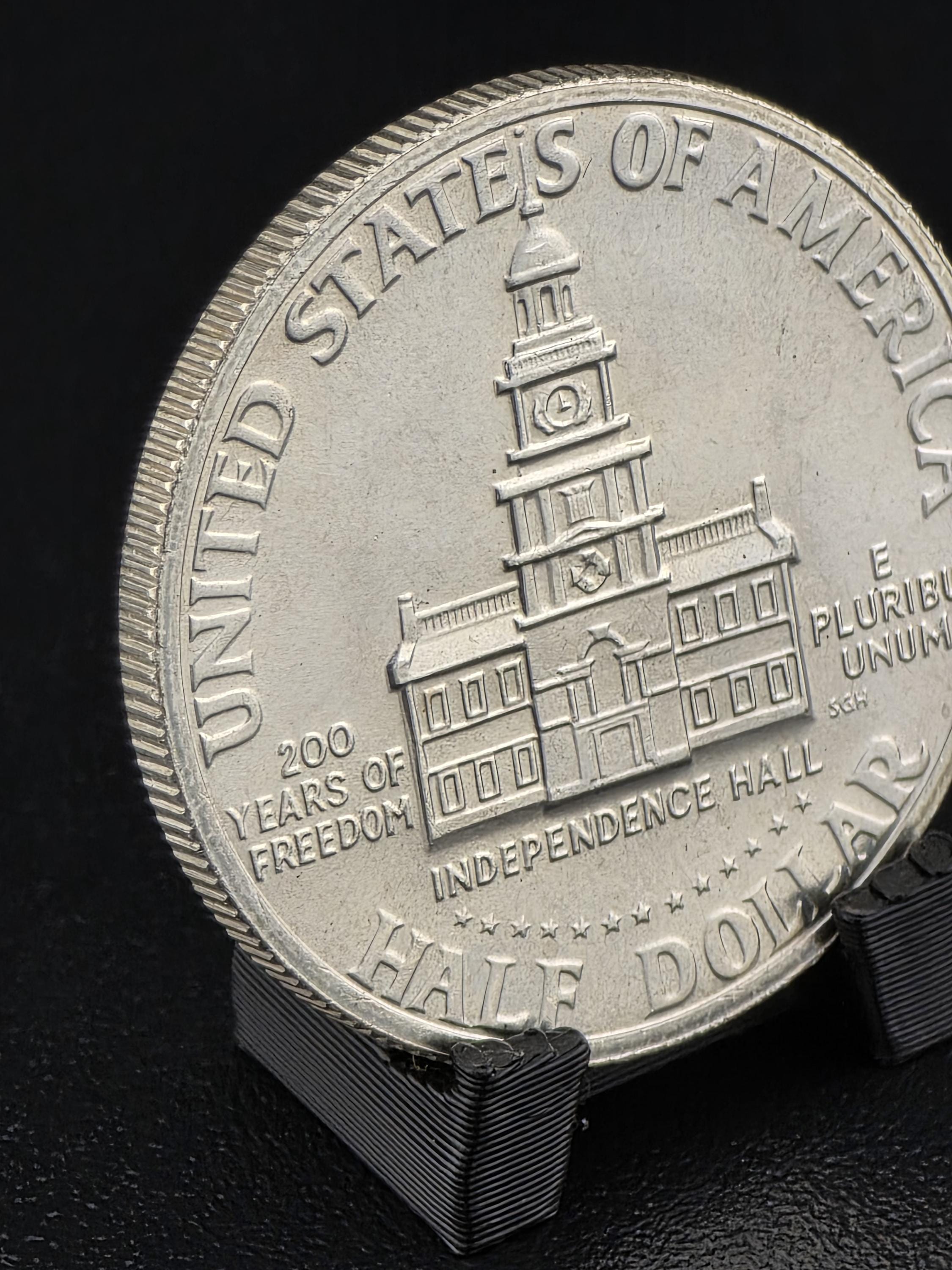 1776–1976 Kennedy Bicentennial Silver Half Dollar Coin Ring — Custom Hand-Forged 40% Fine Silver Statement Band