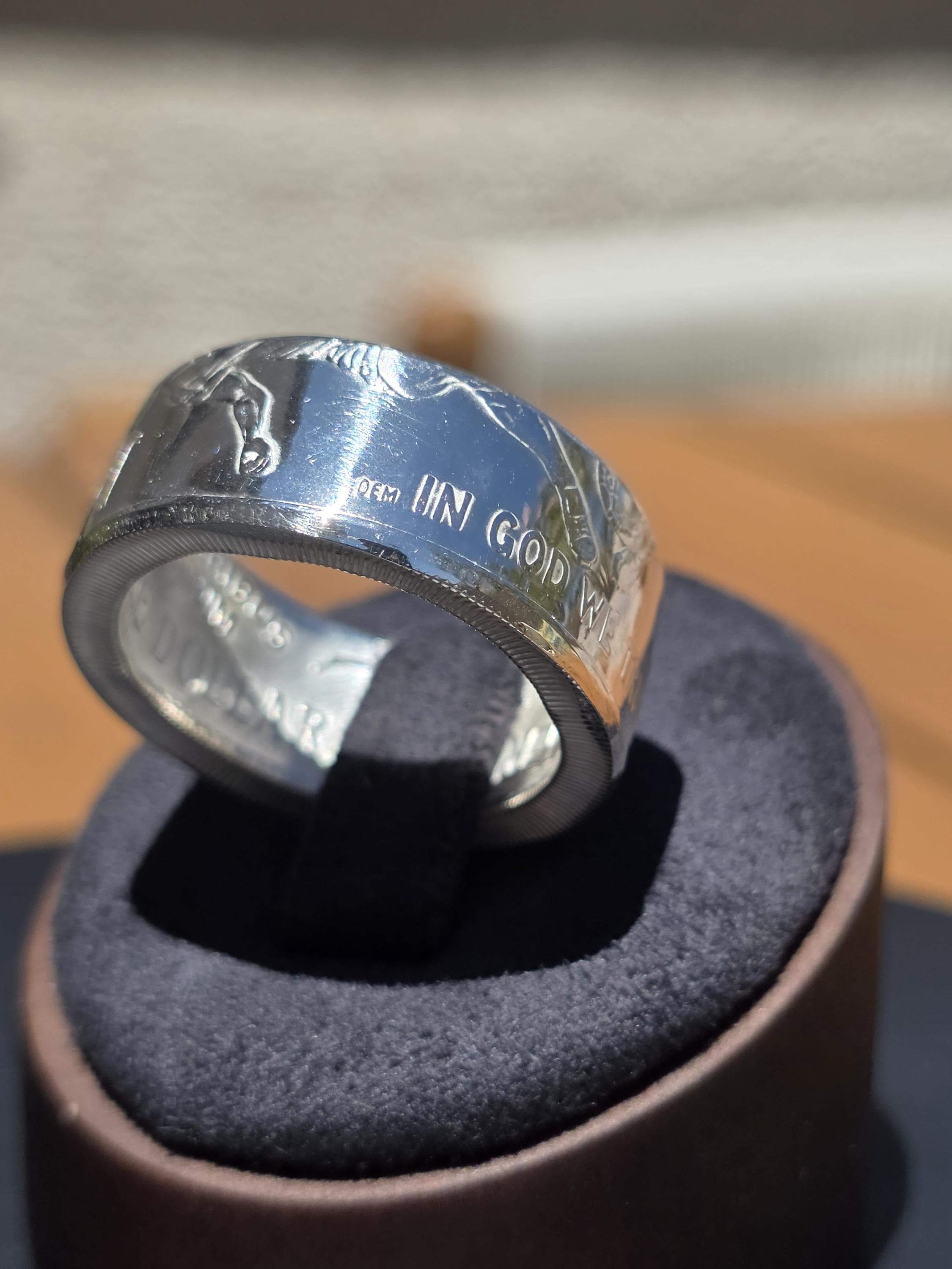 U.S. Mint Modern Commemorative Sports Silver Dollar Coin Ring