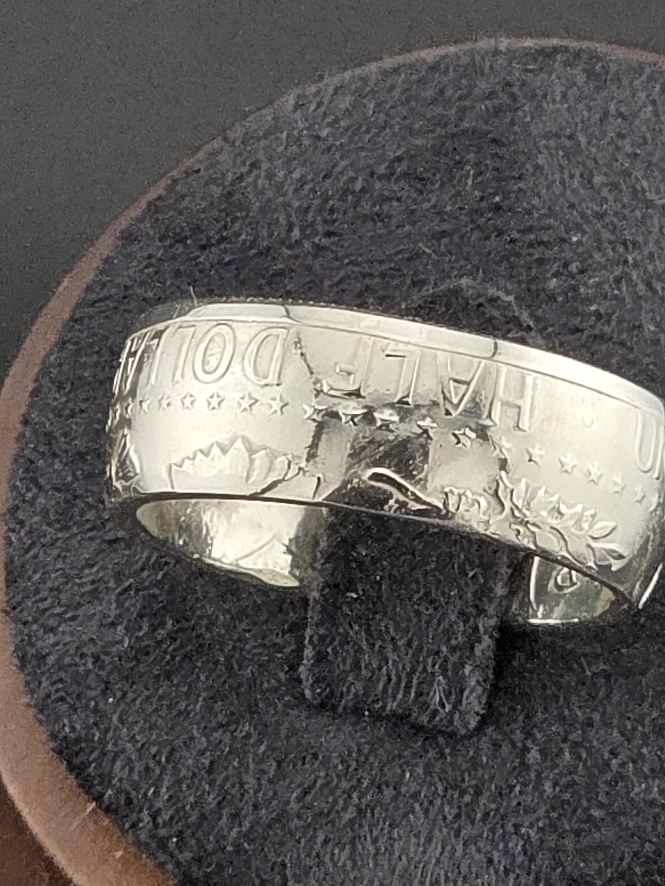 Kennedy Silver Half Dollar Coin Ring