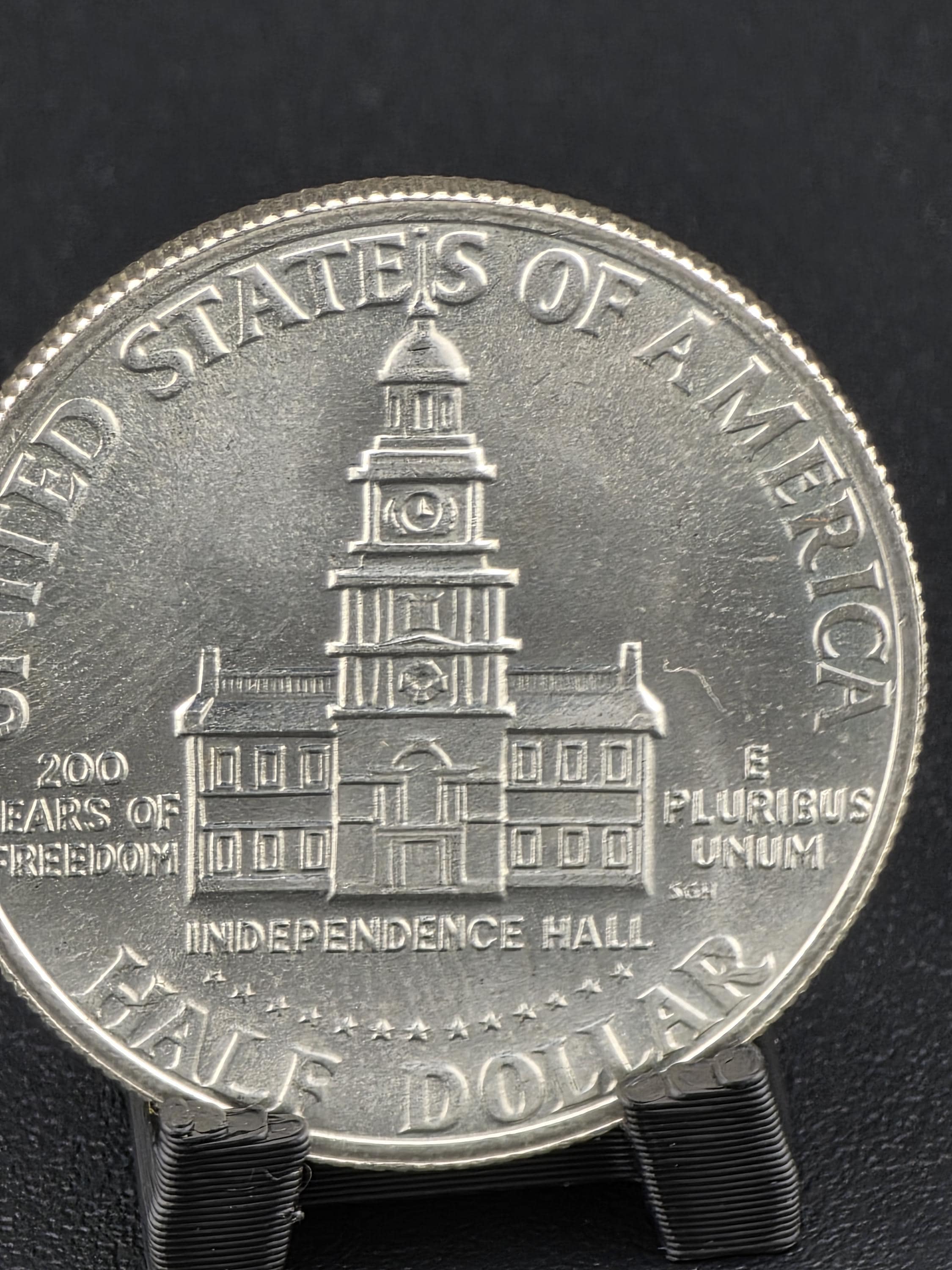 1776–1976 Kennedy Bicentennial Silver Half Dollar Coin Ring — Custom Hand-Forged 40% Fine Silver Statement Band