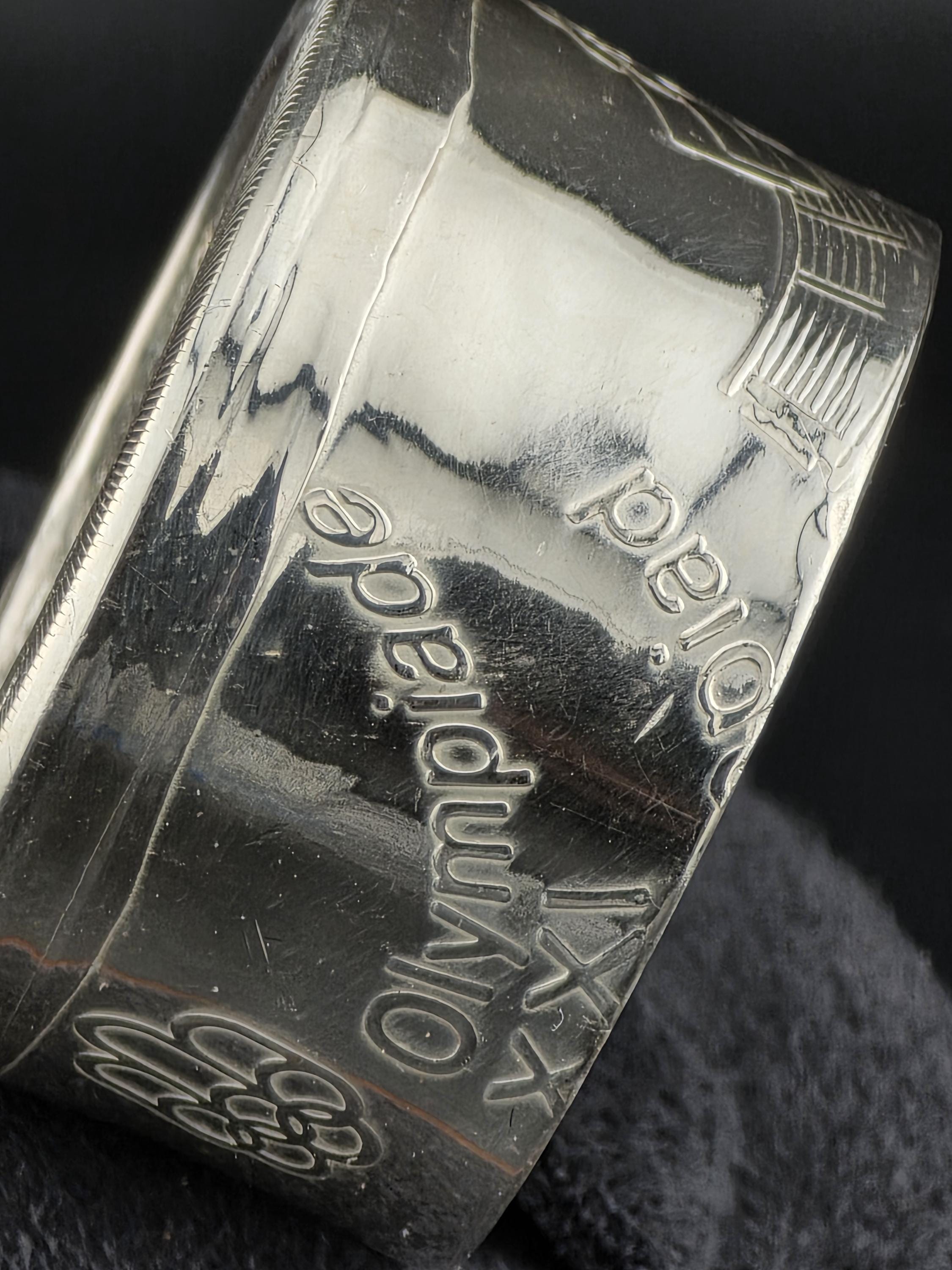 1976 Montreal Olympics World Map $10 Silver Coin Ring
