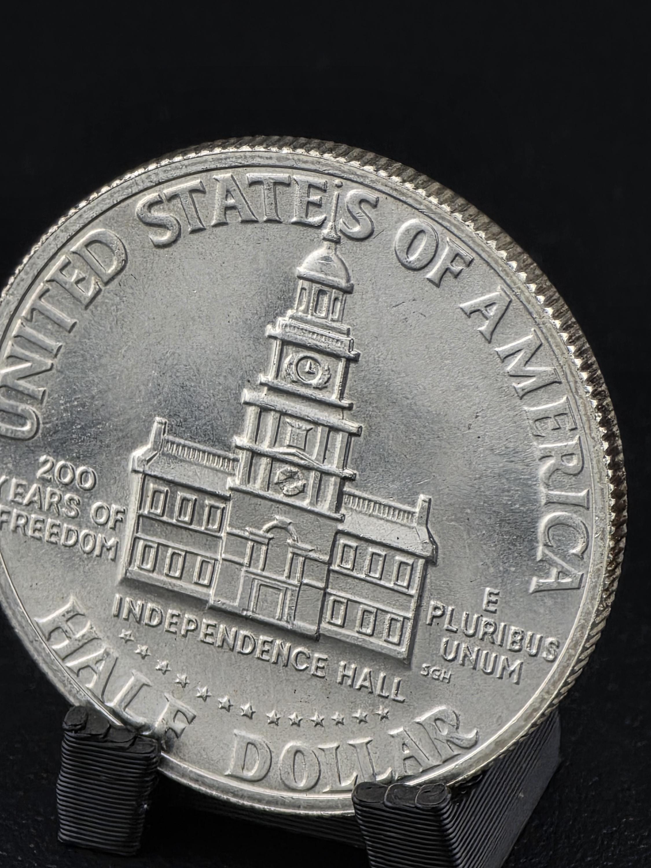 1776–1976 Kennedy Bicentennial Silver Half Dollar Coin Ring — Custom Hand-Forged 40% Fine Silver Statement Band