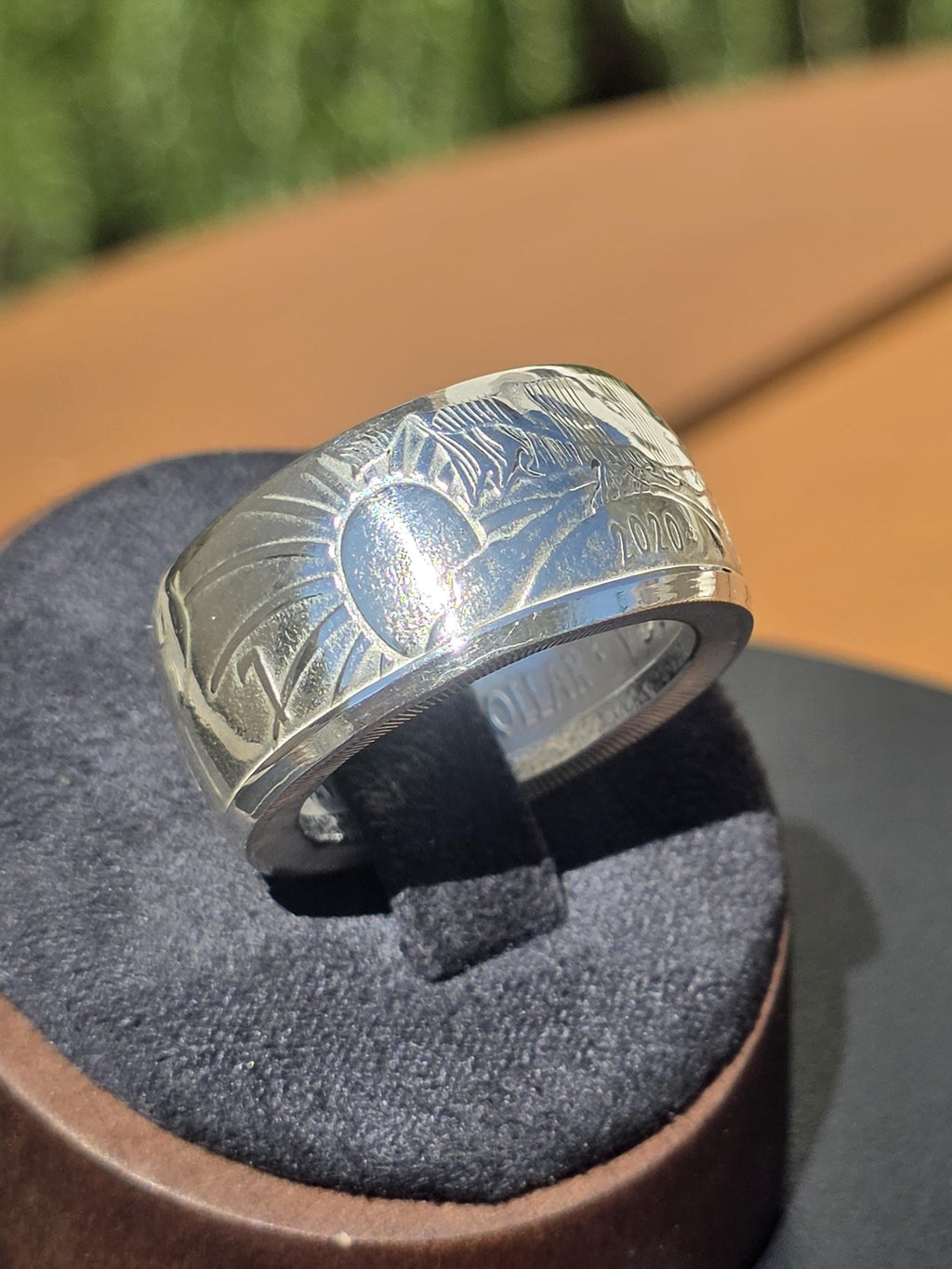 American Eagle Coin Ring - Custom Forged Band - Handcrafted .999 Silver Statement Ring - Various Mint Years