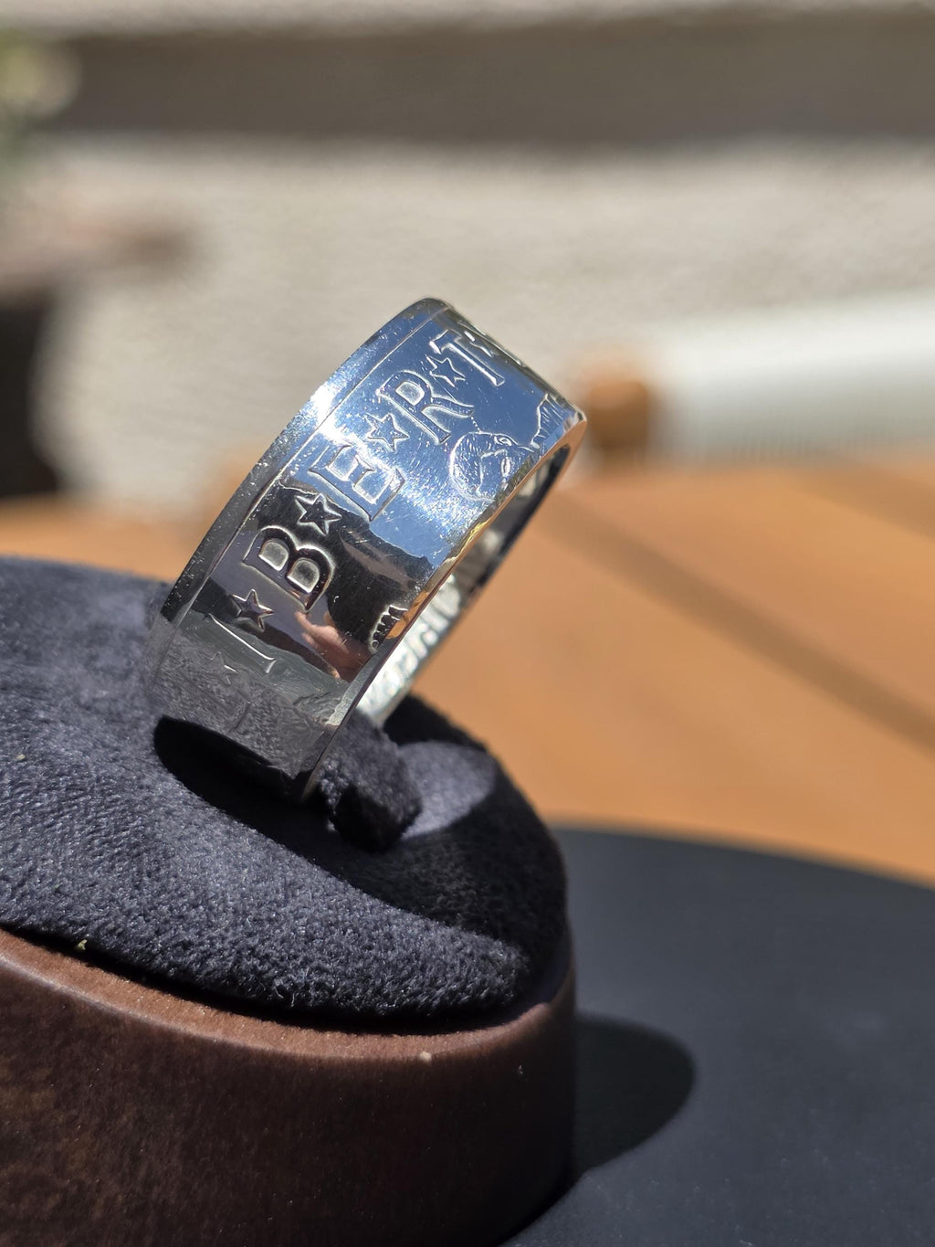 U.S. Mint Modern Commemorative Sports Silver Dollar Coin Ring