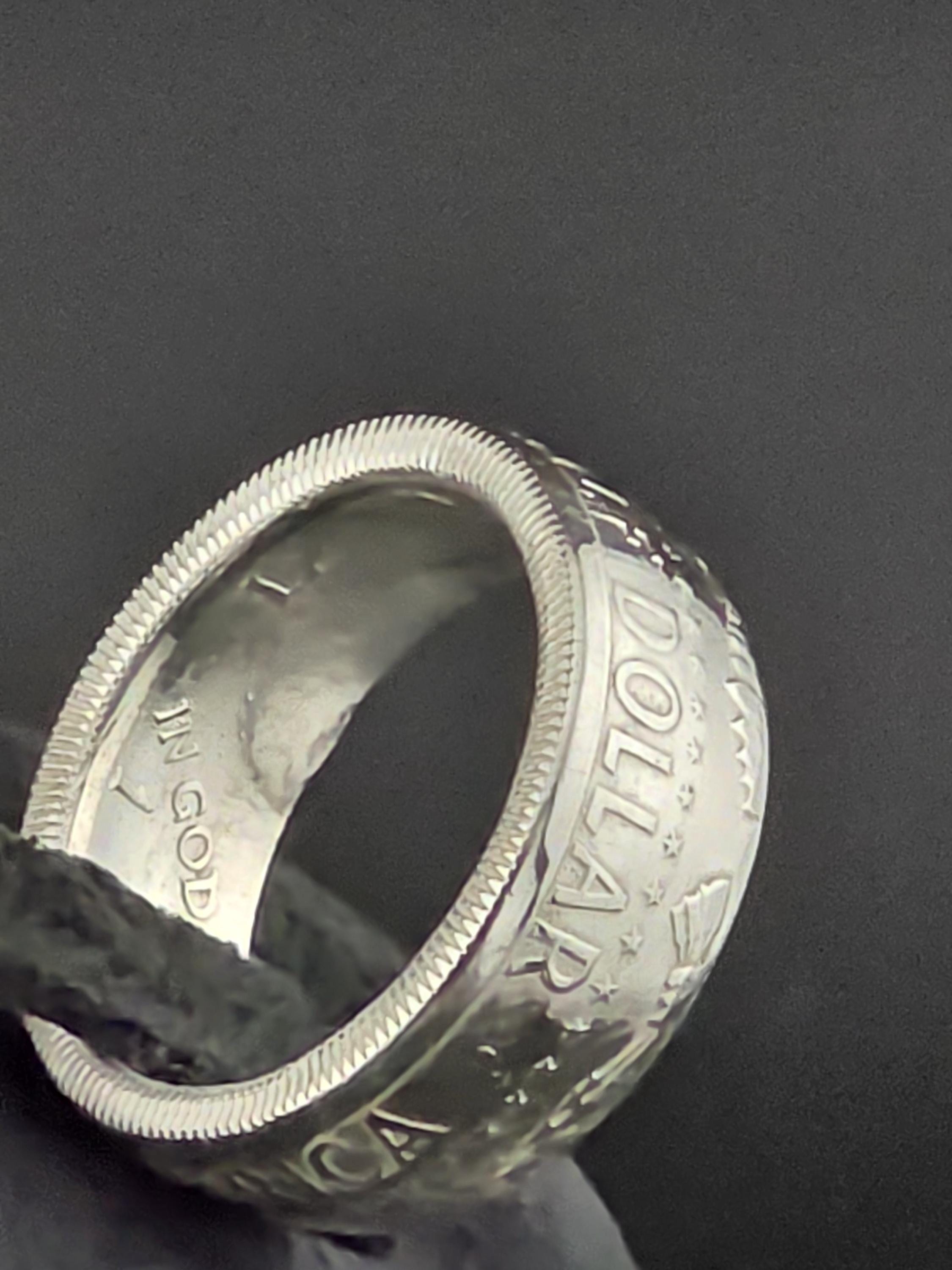 Kennedy Silver Half Dollar Coin Ring