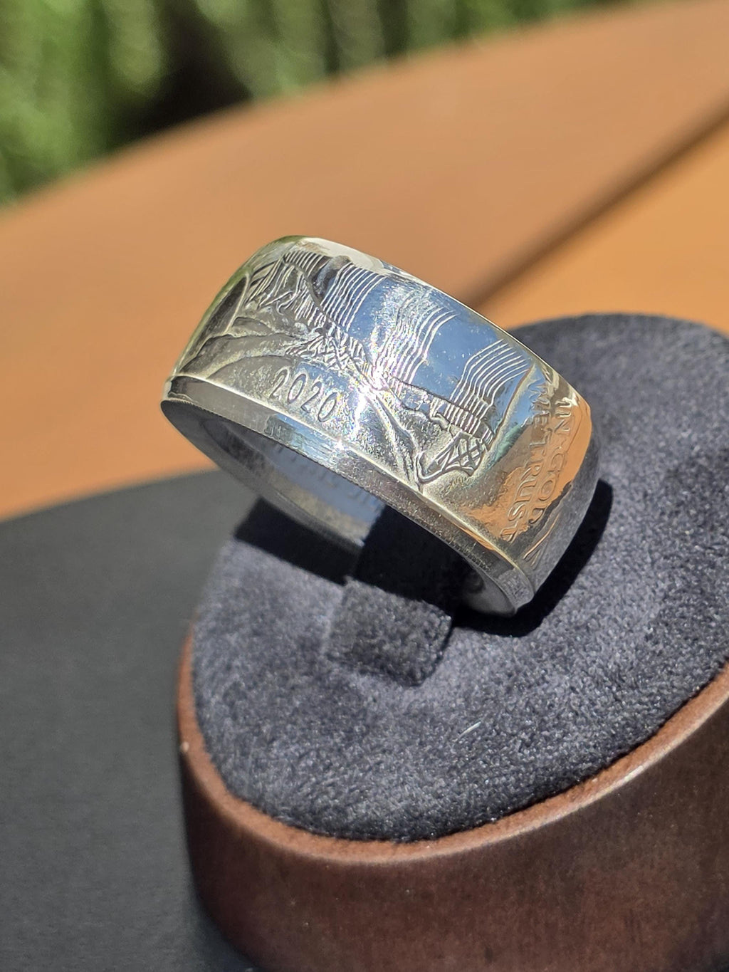 American Eagle Coin Ring - Custom Forged Band - Handcrafted .999 Silver Statement Ring - Various Mint Years