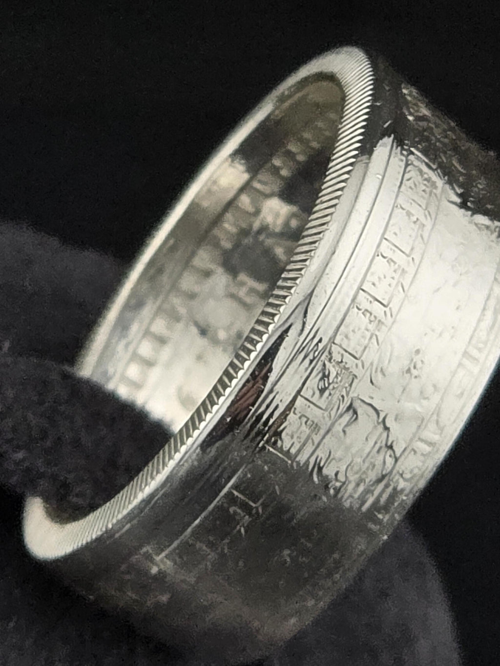 Aztec Calendar Sun Stone Ring – .999 Fine Silver Statement Band (1/2 oz.)